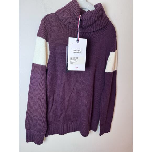 PERFECT MOMENT Kids Burgundy 'Ski' Merino Wool Turtleneck Sz 6 NWT $196 - Picture 4 of 14